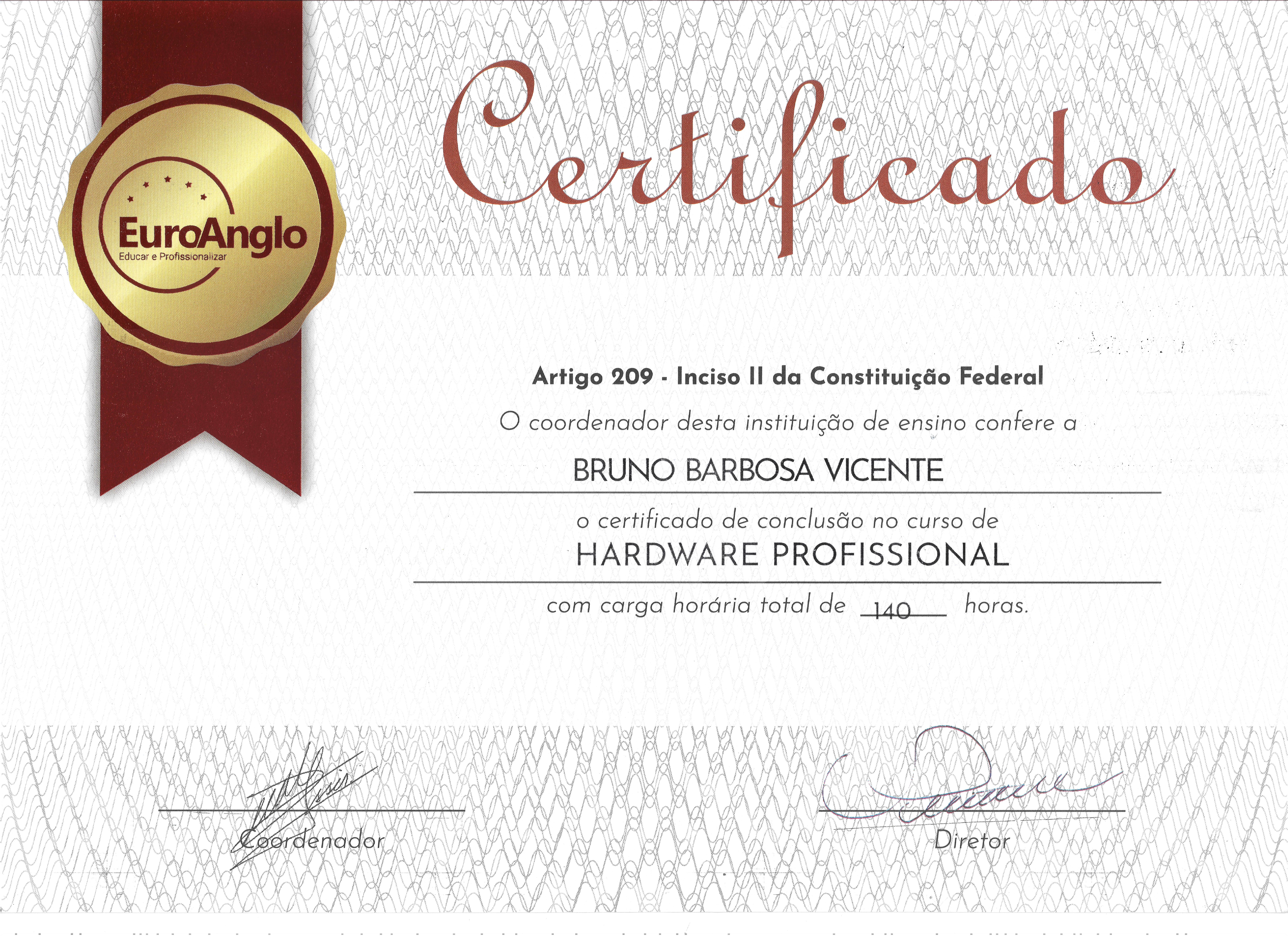 Certificado Euro Anglo